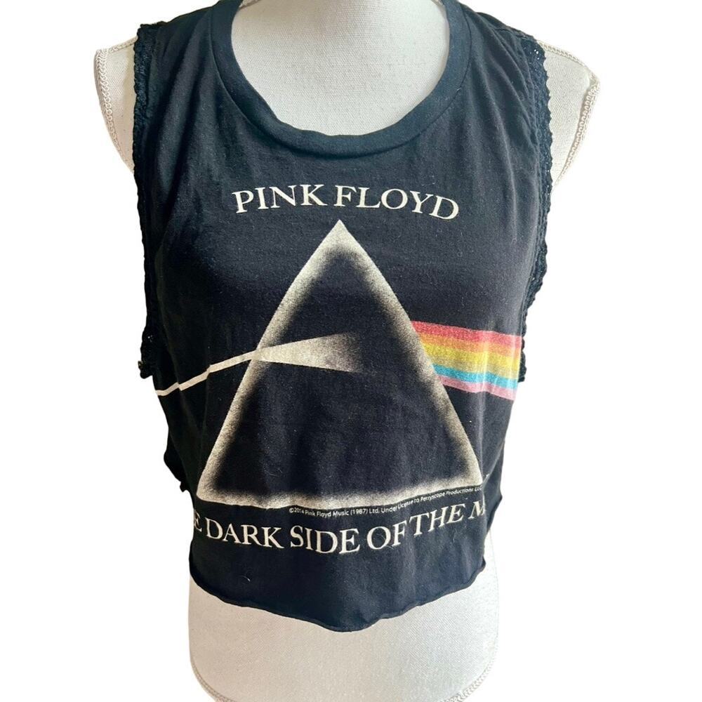 Ladies Pink Floyd black sleeveless concert graphic t-shirt size M